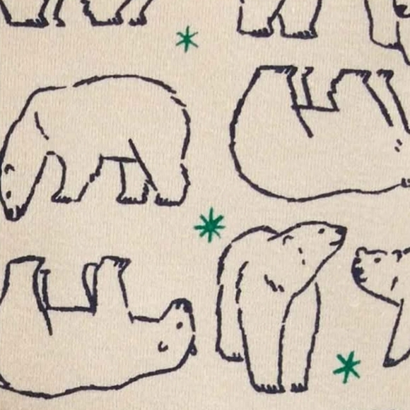 NWT Carter's 3 Pc Green Plaid Fleece Hoodie, Polar Bear Bodysuit Pants Set ~3M - Picture 3 of 3